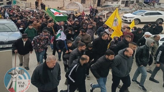 تشييع جثمان الطفل صدام رجب في بلدة كفر اللبد شرق طولكرم