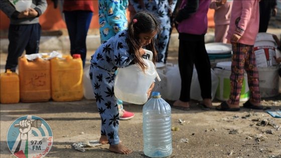 اليونيسف: 90% من سكان غزة غير قادرين على الحصول على المياه