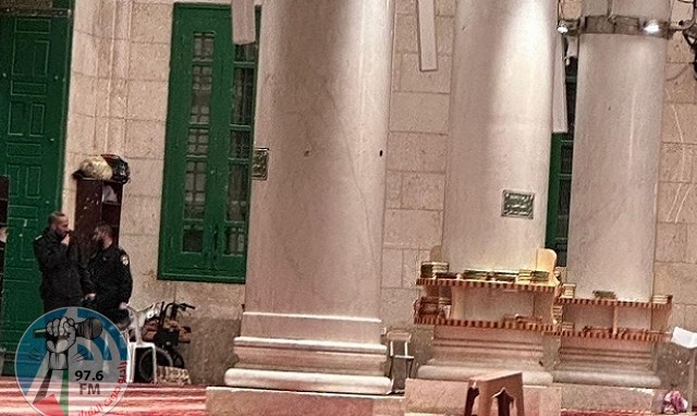 الاحتلال يقتحم المصلى القبلي في “الأقصى”