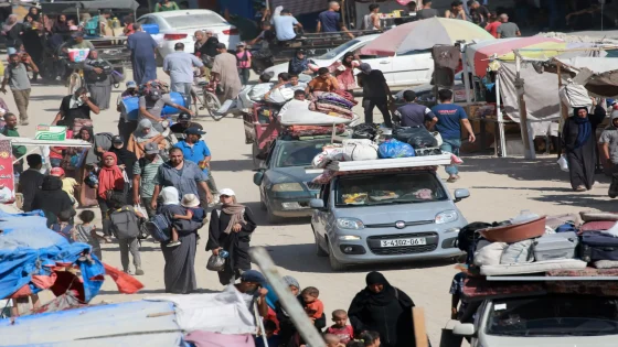 نزوح عشرات المواطنين من بيت حانون باتجاه جباليا شمال قطاع غزة