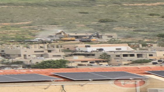 الاحتلال يهدم منزلا في قرية وادي فوكين غرب بيت لحم