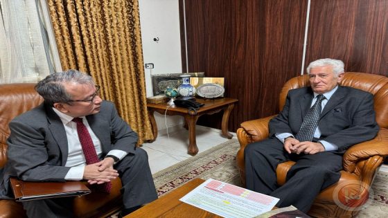 عباس زكي يستقبل السفير الياباني لدى دولة فلسطين