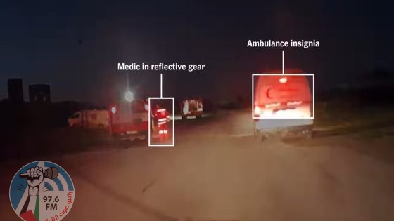 مقطع مصور يفند ادعاءات الاحتلال حول جريمة اغتيال 15 من عمال الإغاثة في رفح