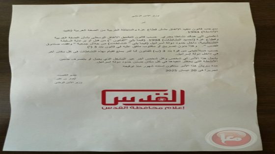 بقرار من الوزير بن غفير – إغلاق مكتب صندوق وقفية القدس في المدينة