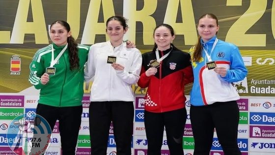 مريم بشارات تهدي فلسطين ذهبية الدوري العالمي للكاراتيه