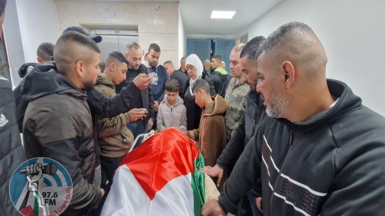 تشييع جثمان الشهيد حطاب في مخيم الجلزون