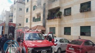 عدد من الإصابات نتيجة حريق اندلع بشقة في رام الله
