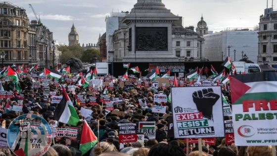 مظاهرة في الينوي للتنديد باستمرار حرب الإبادة على غزة