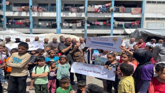 اللجنة الشعبية للاجئين بالبريج تحي مرور 77 عاما على نكبة شعبنا