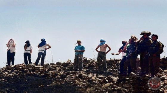 مستوطنون يحرقون مساحات واسعة من الأراضي جنوب نابلس