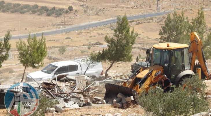 الاحتلال يهدم منشأة زراعية جنوب بيت لحم