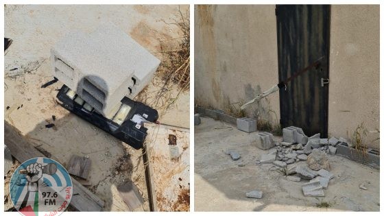 مستعمرون يخربون غرفة زراعية في بلدة قراوة بني حسان