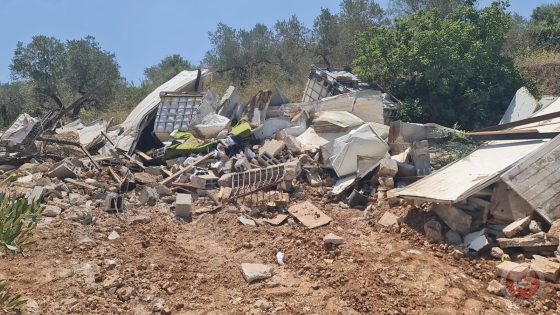 الاحتلال يهدم غرفة زراعية في كفر الديك غرب سلفيت