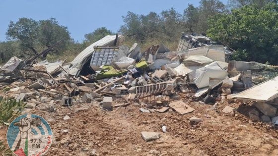 الاحتلال يهدم غرفة زراعية في بيت لقيا غرب رام الله