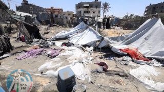 مصابون في قصف مسيرة للاحتلال خيمة تؤوي نازحين في خان يونس