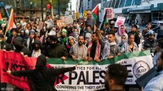 احتجاجات في نيويورك للتضامن مع الشعب الفلسطيني