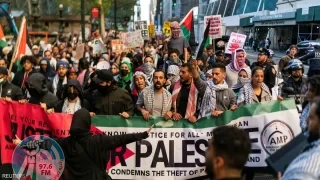 احتجاجات في نيويورك للتضامن مع الشعب الفلسطيني