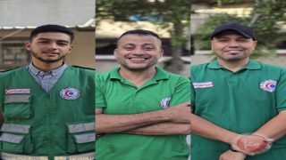 استشهاد ثلاثة مسعفين بقصف الاحتلال على غزة