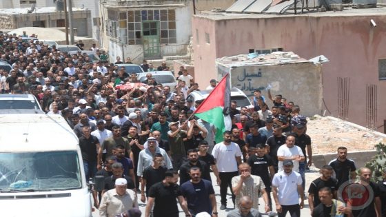 صور- تشييع جثمان الشهيد طلول في الظاهرية جنوب الخليل