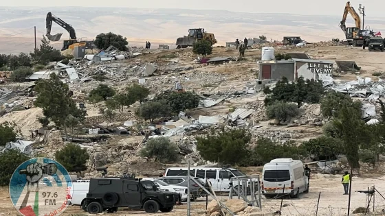 الاحتلال يعلن قرية خلة الضبع بمسافر يطا “منطقة عسكرية مغلقة”