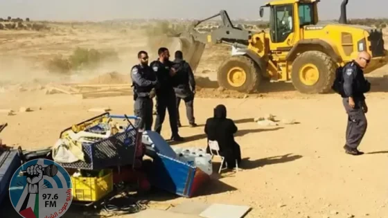 السلطات الإسرائيلية تهدم مساكن قرية العراقيب للمرة 241