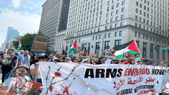 وقفة احتجاجية في شيكاغو رفضاً لعدوان الاحتلال على قطاع غزة