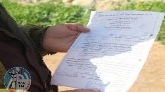 الاحتلال يخطر بهدم منزل في قرية المعصرة جنوب بيت لحم