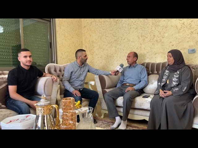 الطالب المتفوق في إمتحان الثانوية العامة نايف نضال جبارين الحاصل على معدل 99.1 في الفرع العلمي