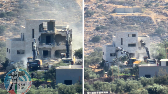 الاحتلال يهدم منزلاً وبركساً في بلدة رافات غرب سلفيت