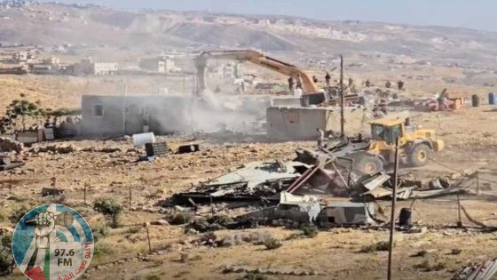 الاحتلال يهدم منزلين وأربع غرف زراعية في واد رحال جنوب بيت لحم