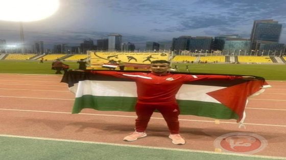 استشهاد العّداء الفلسطيني الدولي علام عبد الله العمور