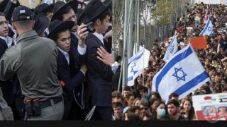 عائلات الاسرى و”الحريديم” يتظاهرون ويغلقون الطرق في القدس