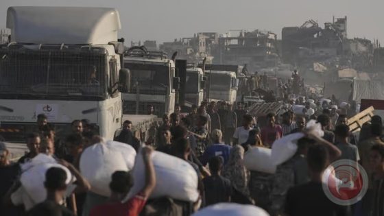 خلال الأيام الـ3 الماضية – 250 شاحنة مساعدات فقط دخلت غزة من أصل 1,800