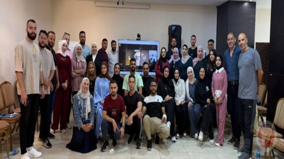 شبكة الشباب الفلسطينية و”UNODC” تنفذ تدريباً نوعياً لتعزيز دور الرياضة في وقاية الشباب من المخدرات والعنف