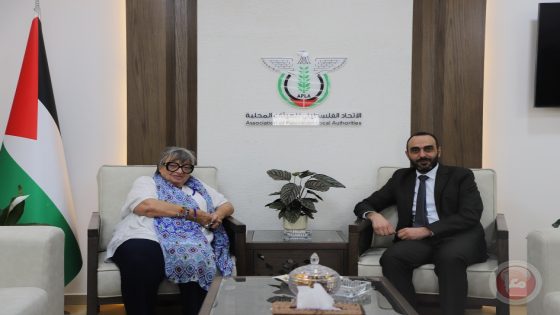 الاتحاد الفلسطيني للهيئات المحلية يبحث مع مورغانتيني تعزيز الحراك البلدي ودعم الحق في التنمية