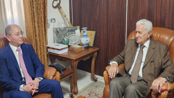 زكي يستقبل سفير جمهورية الصين الشعبية في فلسطين