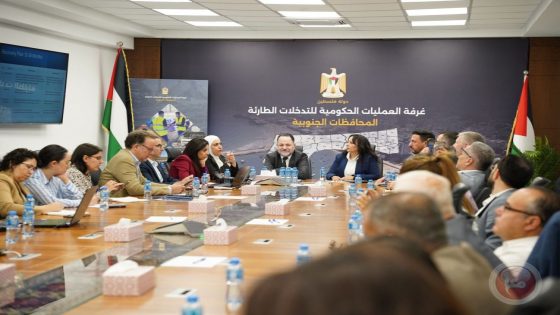 الحكومة تستعرض خطة الإغاثة والتعافي المبكر لقطاع المياه في قطاع غزة