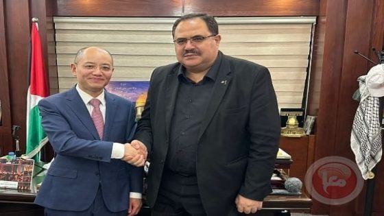 صيدم يستقبل سفير الصين لدى فلسطين