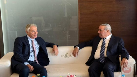 نائب الرئيس يبحث مع بلير وقف الحرب بغزة واعادة أموال المقاصة