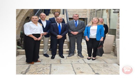رئيس المركز الفلسطيني للبحوث والدراسات الاستراتيجية يلتقي سفراء الدول الغربية لبحث سبل دعم الاستقرار وحماية حلّ الدولتين