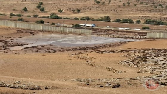 بالصور: امطار غزيرة وانهيار مقطع من جدار الفصل.. توقعات بتوقف الأمطار