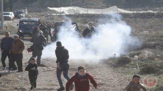 صور- الاحتلال يمنع أهالي ترقوميا من الوصول لأراضيهم واصابة مواطنين بحالات اغماء