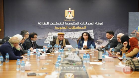 غرفة العمليات الحكومية تستعرض خطة التعافي وإعادة الإعمار لمخيمات اللاجئين في قطاع غزة