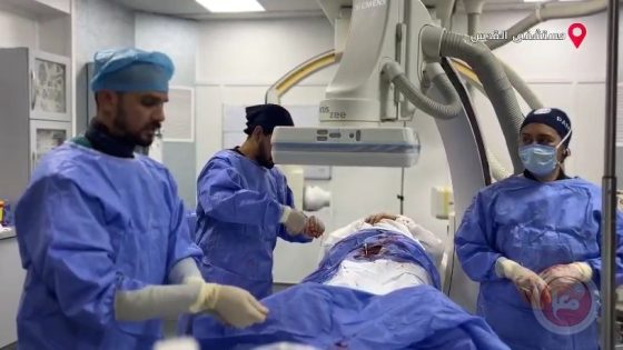 مستشفى القدس بغزة ينجح بإجراء تدخل قسطري دماغي معقّد لمصاب جراء الحرب