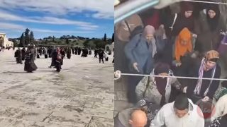 فيديو- قوات الاحتلال تُغلق المسجد الأقصى وتُخرج المصلين من باحاته
