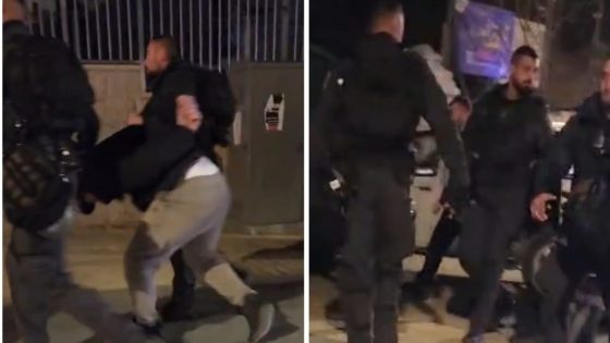 الاحتلال يعتدي على المصلين ويعتقل عددا من الشبان عند باب الساهرة