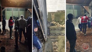 مستوطنون يحرقون مسجدا في قرية مادما جنوب نابلس