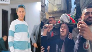 تشييع جثمان الشهيد الطفل آدم دهمان في بيت لحم