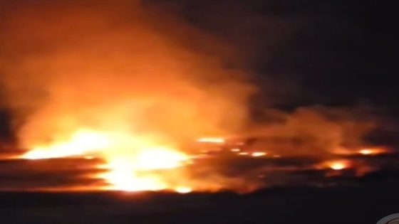 رام الله.. مستوطنون يحرقون أرضا في سهل قرية المغير (فيديو)