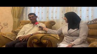 الطالبة المتفوقة في إمتحان الثانوية العامة ابتهال العرجان والحاصلة على معدل 99 في الفرع العلمي